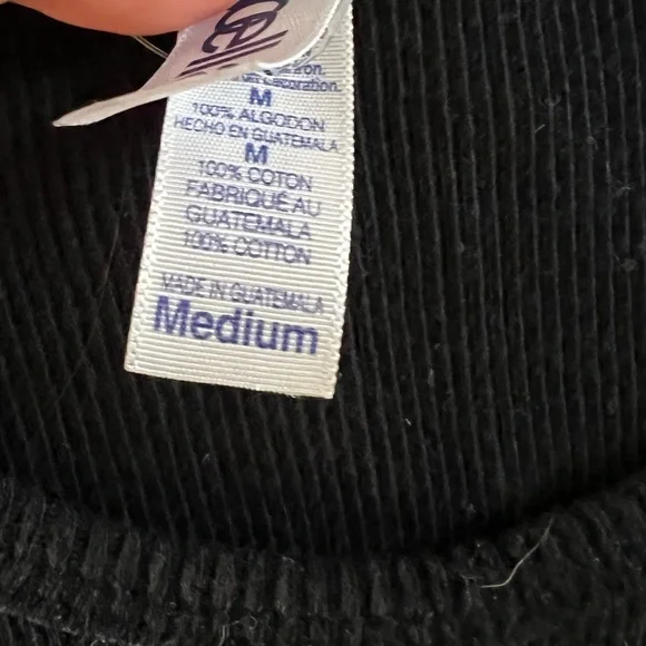 Cheers Ribbed Black Tank Top Size Medium - Picture 2 of 3